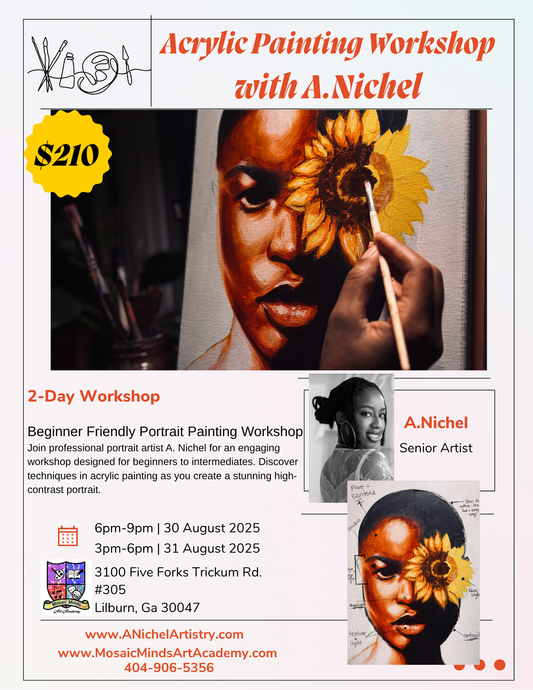 Adult Portrait Painting Class 8/29-8/30