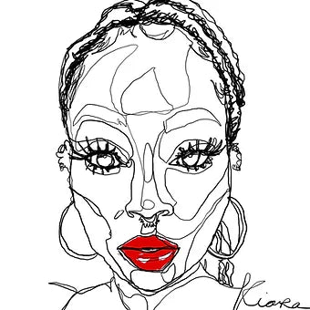 Personalized Selfie Abstract Line Art - A Nichel Artistry